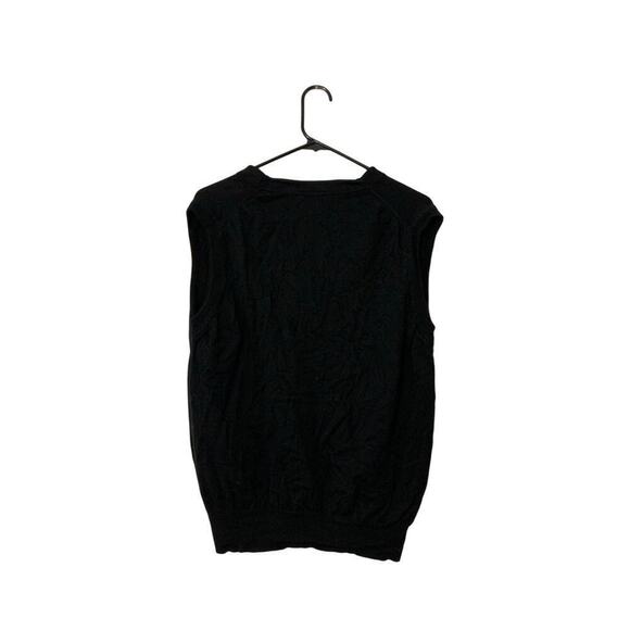 John W. Nordstrom Merino Wool Button Front Black Vest Sz Medium Office Siren - Picture 5 of 8